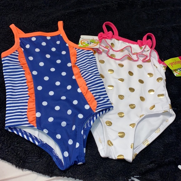 18m girls bathing suit lot of 2. New with tags 2 different patterns! - Picture 5 of 8